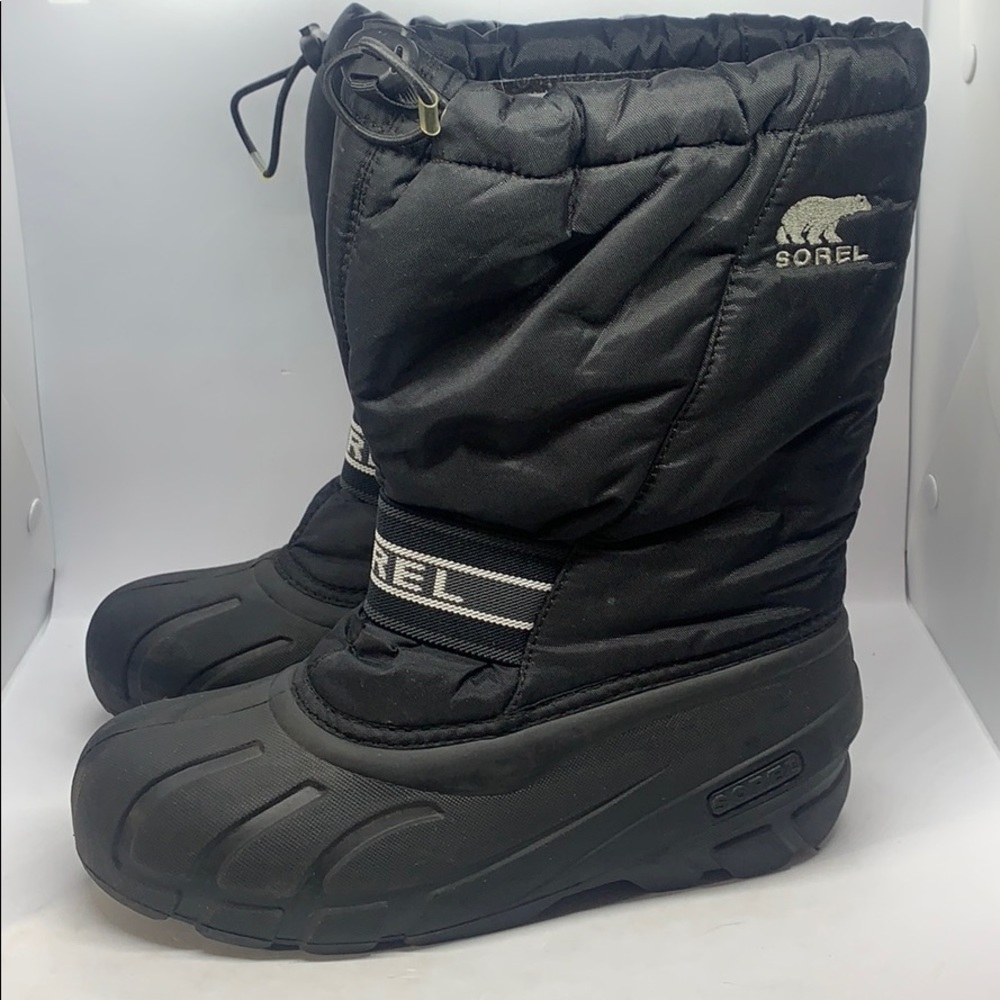 Sorel Snow Chariot Black Winter Boots Women’s 6